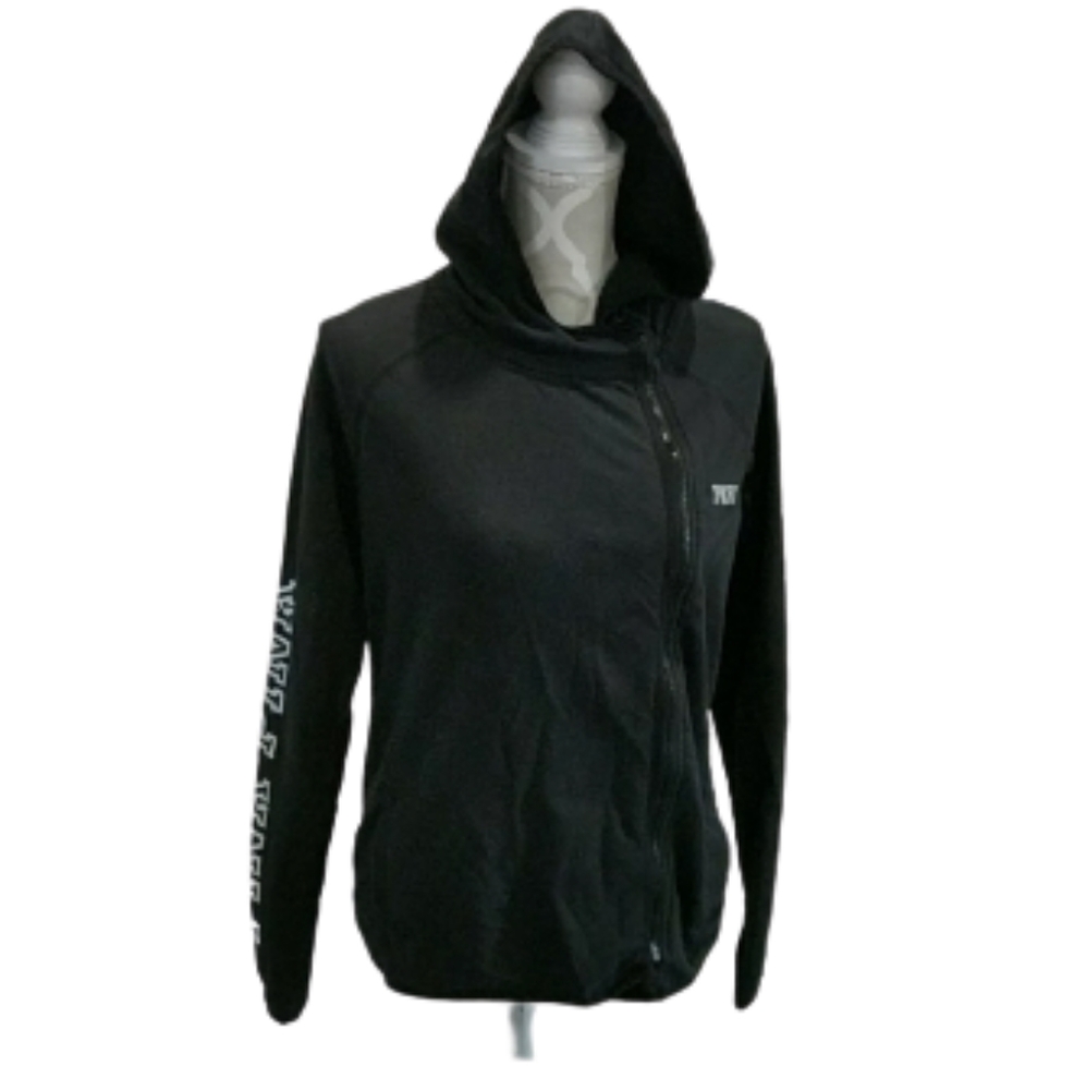 Pink Victoria's secret black hoodie